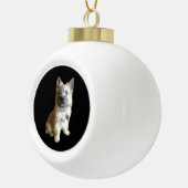 最高のケアン・テリアだ!トトより可愛い! セラミックボールオーナメント (右)