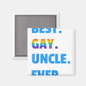 最高のゲイおじさんエバ最高のゲイ叔父LGBTギフト マグネット (正面/裏面)