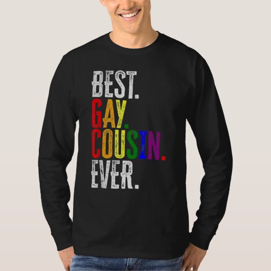 最高のゲイのいとこエバーレインボーLGBTプライド Tシャツ (正面)