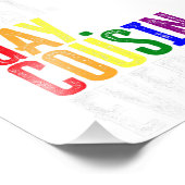 最高のゲイのいとこエバーLGBTプライドゲイのいとこギフト フォトプリント            (角)