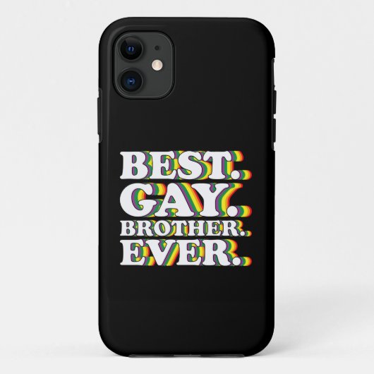 最高のゲイのお兄さん LGBTQプライド レインボー Case-Mate iPhoneケース (裏面)
