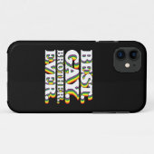 最高のゲイのお兄さん LGBTQプライド レインボー Case-Mate iPhoneケース (裏面(横))