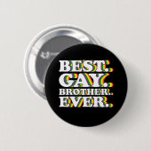 最高のゲイの兄貴 LGBTQプライド レインボー 缶バッジ (正面&裏面)