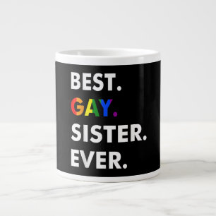 最高のゲイシスターエバーLGBTレズビアンビーモンスプライドG ジャンボコーヒーマグカップ