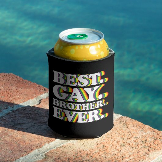 最高のゲイブラザーエバーファミリーLGBTQプライドレインボー 缶クーラー (インサイチュ プール)