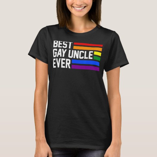 最高のゲイ伯父エバLGBTQゲイプライド Tシャツ (正面)