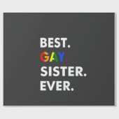 最高のゲイ姉妹エバLGBTおもしろいレインボープライドギフト ラッピングペーパー (フラット)