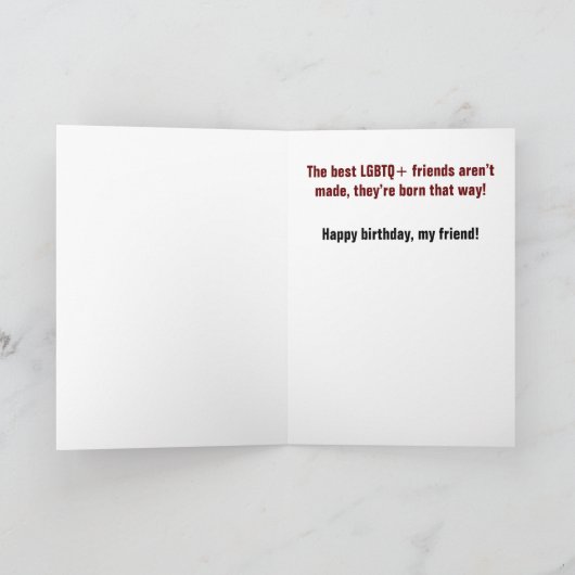 最高のゲイ誕生日 カード (内部)