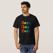最高のゲイEver LGBT Rainbow Flag Tシャツ (正面フル)