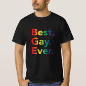 最高のゲイEver LGBT Rainbow Flag Tシャツ (正面)