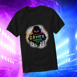 最高のゲーマーパパ カスタムテキストのグラフィティ Tシャツ