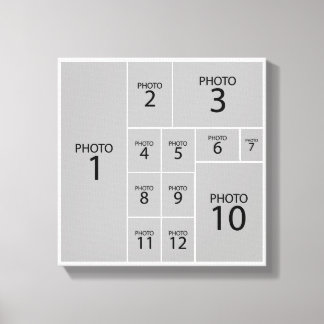 最高のコラージュメーカーで12枚の写真を作成 キャンバスプリント
