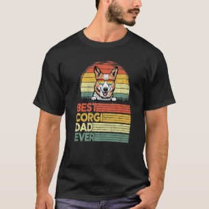 最高のコーギーお父さん メンズ クール ファーザーズデー Tシャツ