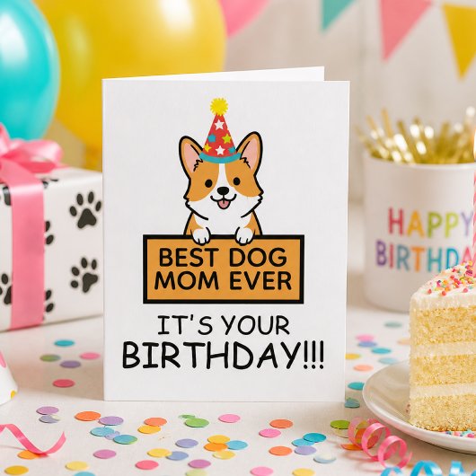 最高のコーギーのお母さんの誕生日 カード