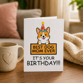 最高のコーギーのお母さんの誕生日 カード