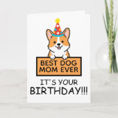 最高のコーギーのお母さんの誕生日 カード (正面)