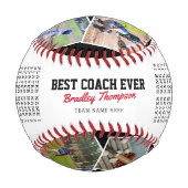 最高のコーチのチーム名 野球ボール (裏面)