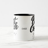 最高のコーチの感謝パーソナライズされたギフト ツートーンマグカップ (中央)