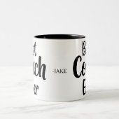 最高のコーチの感謝パーソナライズされたギフト ツートーンマグカップ (中央)