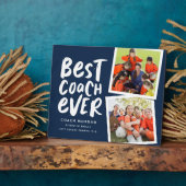 最高のコーチ海軍2つの写真チームあなた感謝していを フォトプラーク (側面)