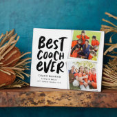 最高のコーチ2つの写真チームあなた感謝していを フォトプラーク (側面)