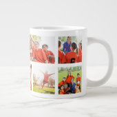 最高のコーチ7写真コラージュのチームギフト ジャンボコーヒーマグカップ (右)