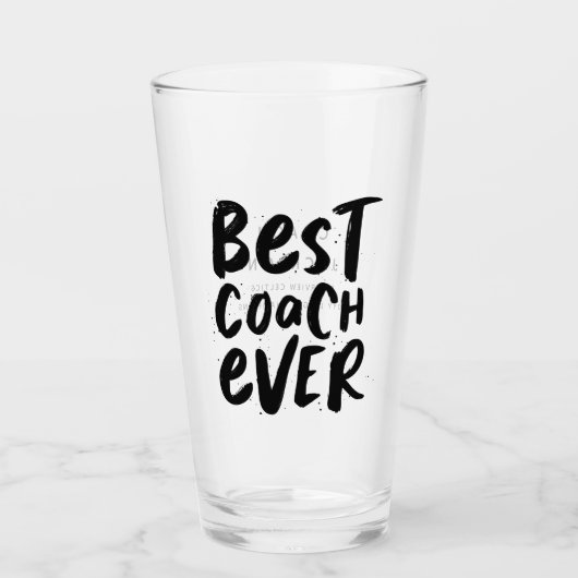 最高のコーチ:おもしろい贈パーソナライズされた与スポーツ タンブラーグラス (正面)