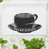 最高のコーヒー…決して閉まらない キッチンタオル (折り畳み)