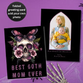 最高のゴシックママママエバースカルモスパープルマザーズデイ カード