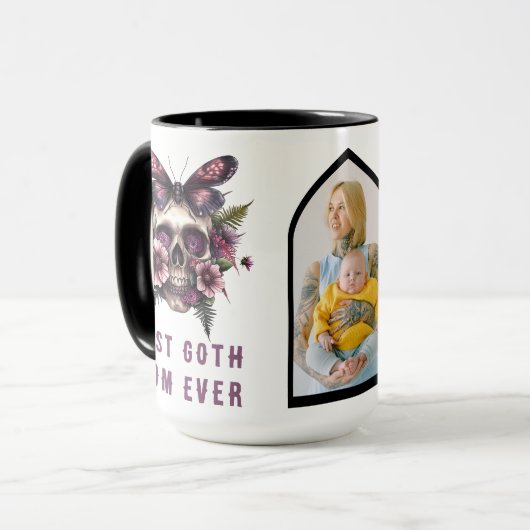最高のゴシックママママエバースカルモスパープルマザーズデイ マグカップ (正面左)