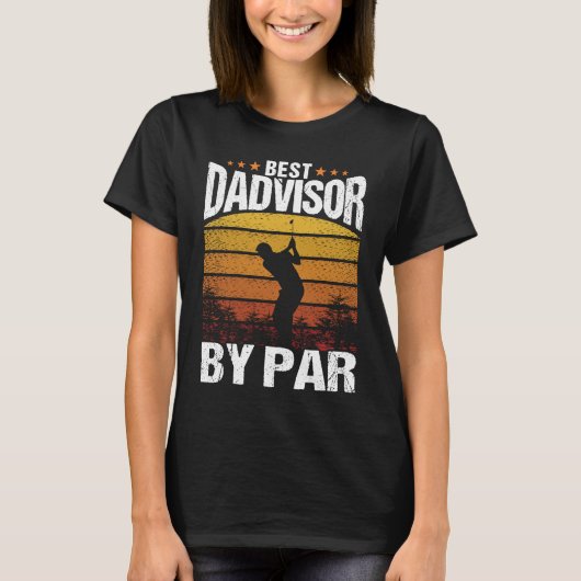最高のゴルフおやじ by Par Golf Dad Advice メンズ ゴルフ Tシャツ (正面)