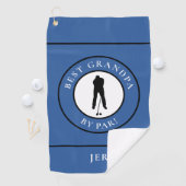 最高のゴルファーモノグラムのスポーツブルーブラック ゴルフタオル (インサイチュ)