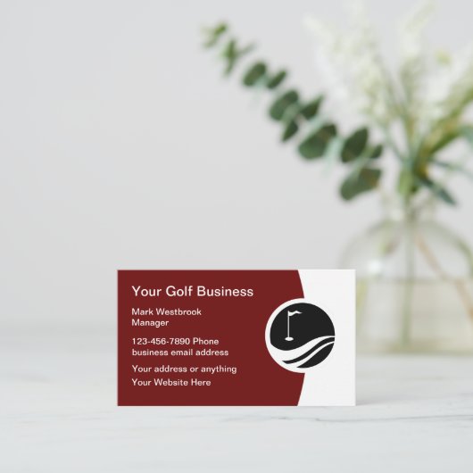 最高のゴルフロゴ名刺 名刺 (スタンド正面)