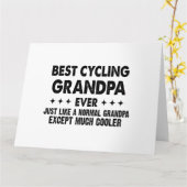 最高のサイクリンググランパエバーファーデー祖父 カード (黄色い花)