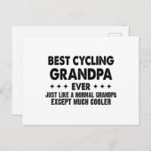 最高のサイクリンググランパエバーファーデー祖父 ポストカード (正面/裏面)