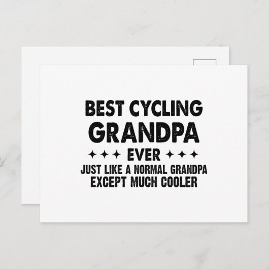 最高のサイクリンググランパエバーファーデー祖父 ポストカード (正面/裏面)