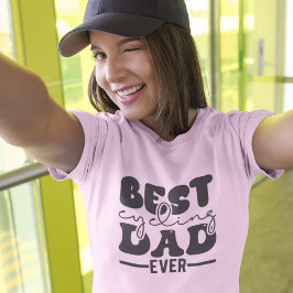 最高のサイクリングパパエバーファーズデイ Tシャツ