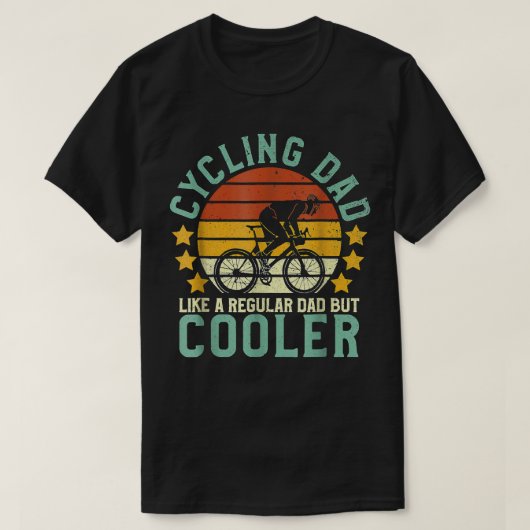 最高のサイクリングパパエバーマウンテンバイクライダー父の Tシャツ (デザイン正面)