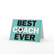 最高のサッカーコーチエバカスタムー色グリーティング