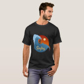 最高のサーフィンサーファー用サーフボード Tシャツ (正面フル)