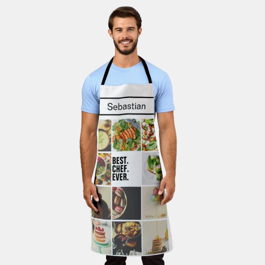 最高のシェフパーソナライズされた エプロン (着用した状態)