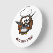 最高のシェフ ラウンド壁時計 (傾斜)