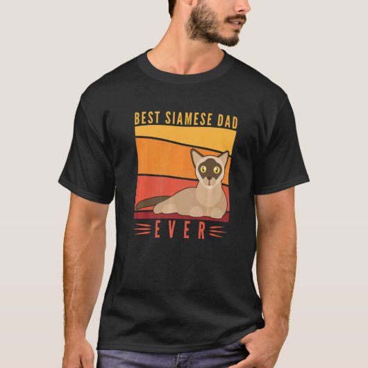 最高のシャム猫のパパ Tシャツ (正面)