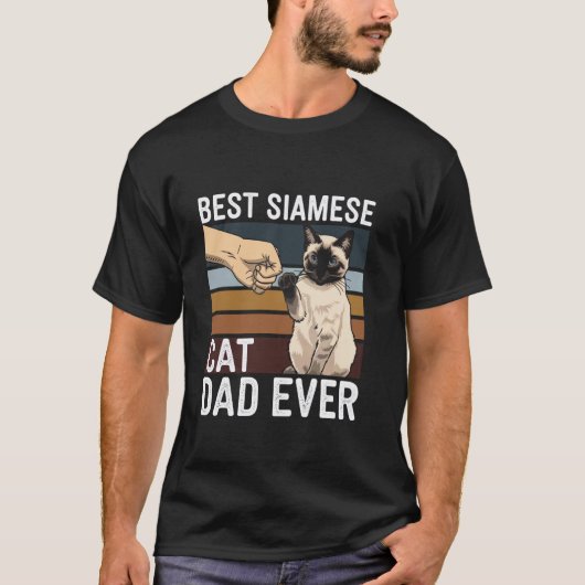 最高のシャム猫のパパ Tシャツ (正面)
