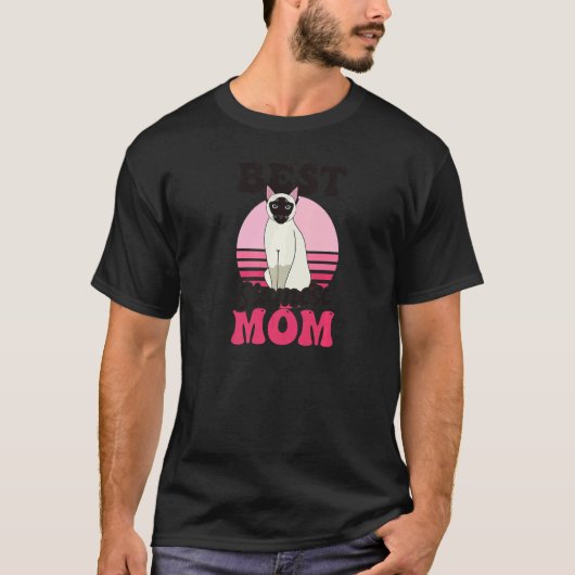 最高のシャム猫のママ シャム猫 Tシャツ (正面)