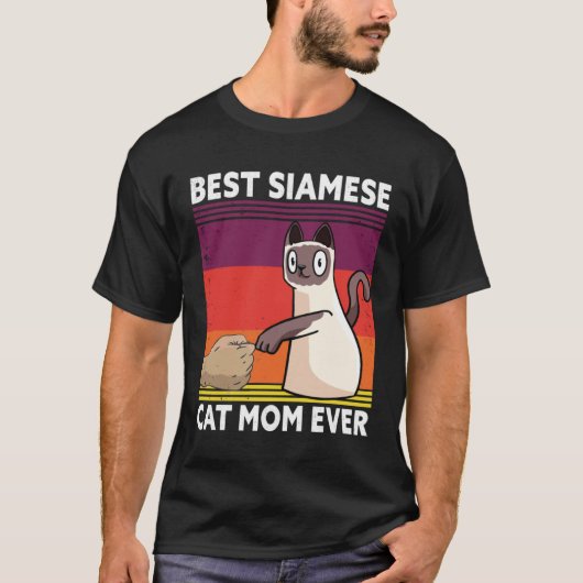 最高のシャム猫のママ 猫 Tシャツ (正面)