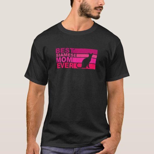 最高のシャム猫ママ Tシャツ (正面)