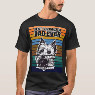 最高のシュナウザーのパパだぜ レトロな父の日ギフト Tシャツ
