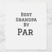 最高のシンプルおじいちゃん父のパー祖父gi ワインラベル (シングルラベル)