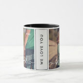 最高のシンプルよくはしゃぐモダンパパスクリプトの写真 マグカップ (中央)